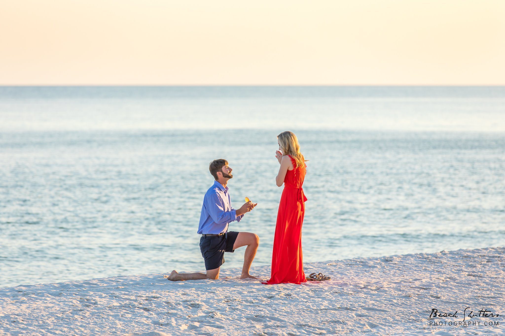 proposal at the beach Orange Beach