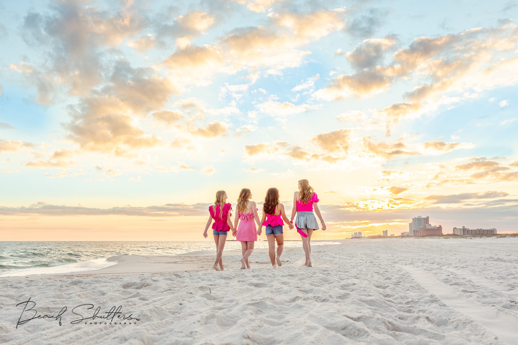 Walk on the beach with friends in Orange Beach.