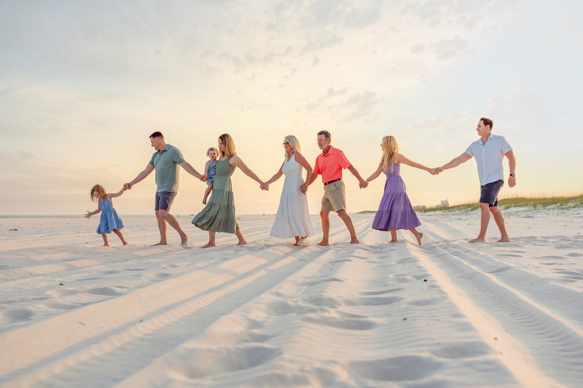 Family beach portraits in Gulf Shores
